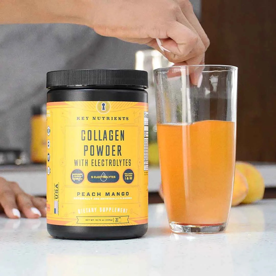 collagen powder w/ electrolytes mixed w/ water