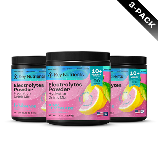 Pink Lemonade - 270 servings 3-pack of Electrolyte Recovery Plus Powder, Pink Lemonade flavor, for optimal hydration, sugar-free.