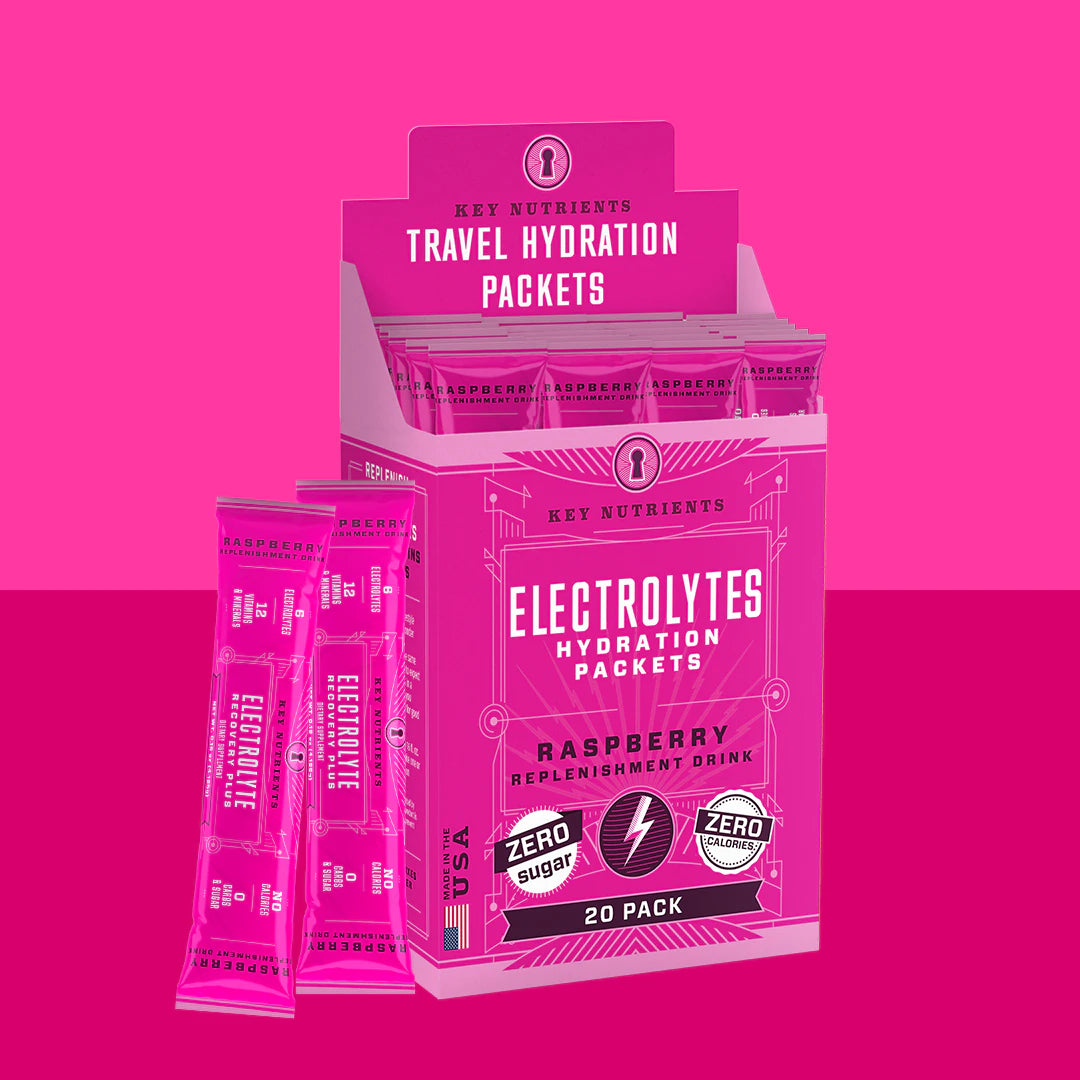 travel pack raspberry Electrolyte recovery plus powder