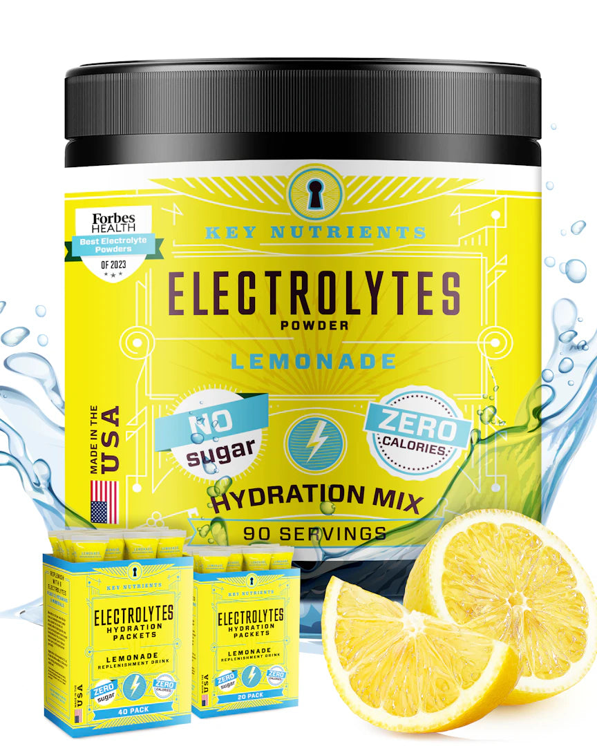 lemonade Electrolyte recovery plus powder jug