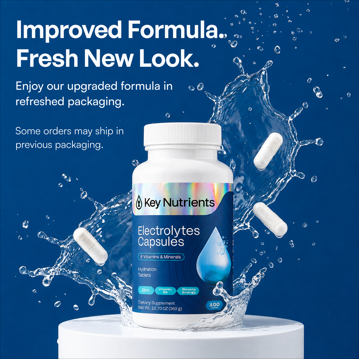 Electrolyte Capsules (Sugar Free Electrolytes): hydration support, ideal electrolyte formula for keto.