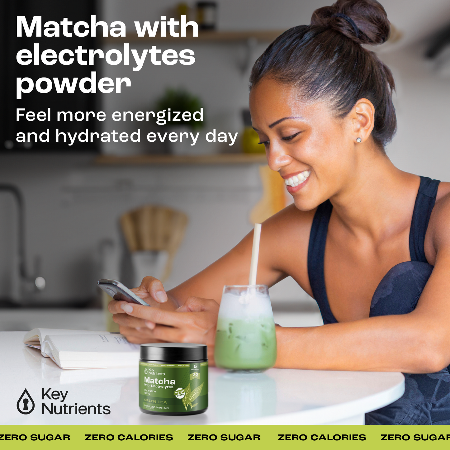 Matcha Powder with Electrolytes