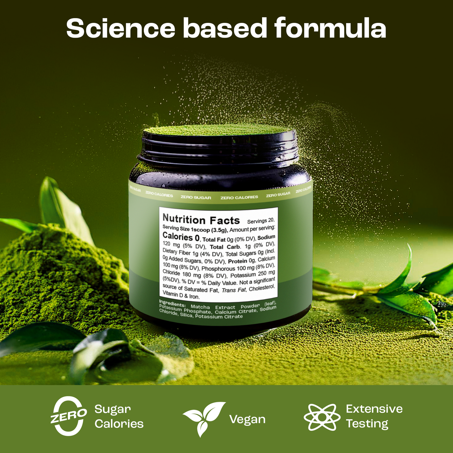 Matcha Powder with Electrolytes