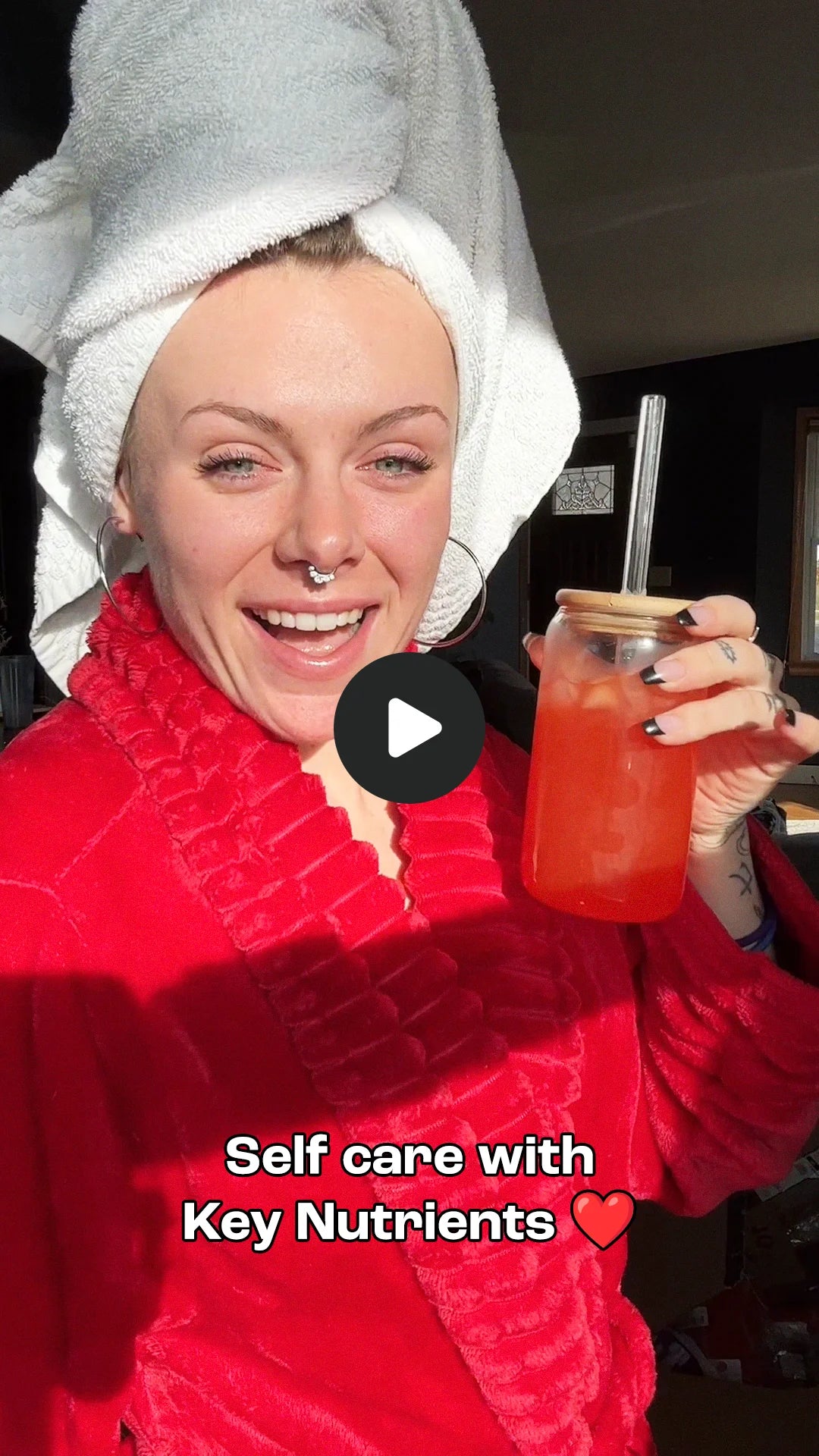 UGC video thumbnail woman drinking KN electrolytes