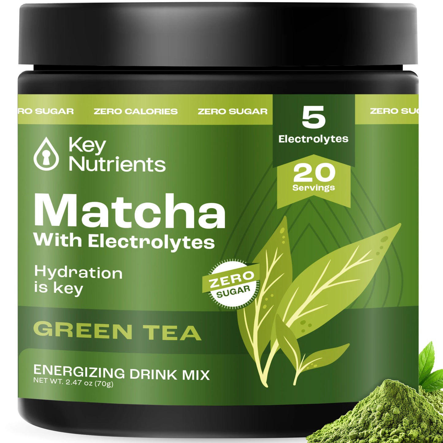 Matcha Powder with Electrolytes (Unflavored)