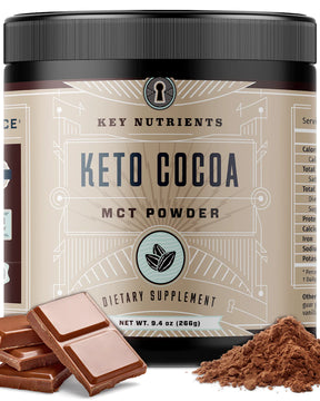 Tub of Keto Cocoa, Keto Hot Chocolate: MCT Oil Powder