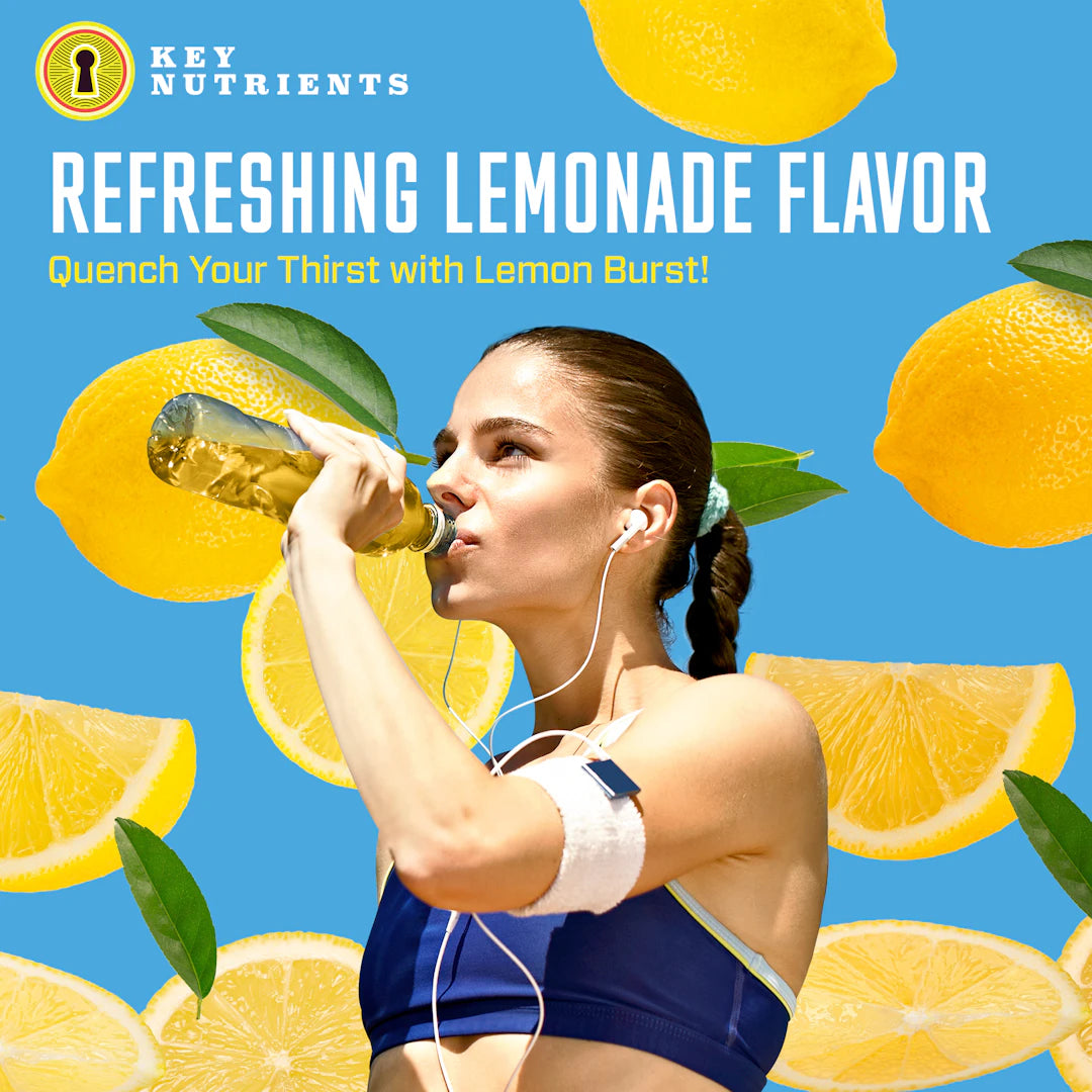drinking lemonade Electrolyte Recovery Plus Powder