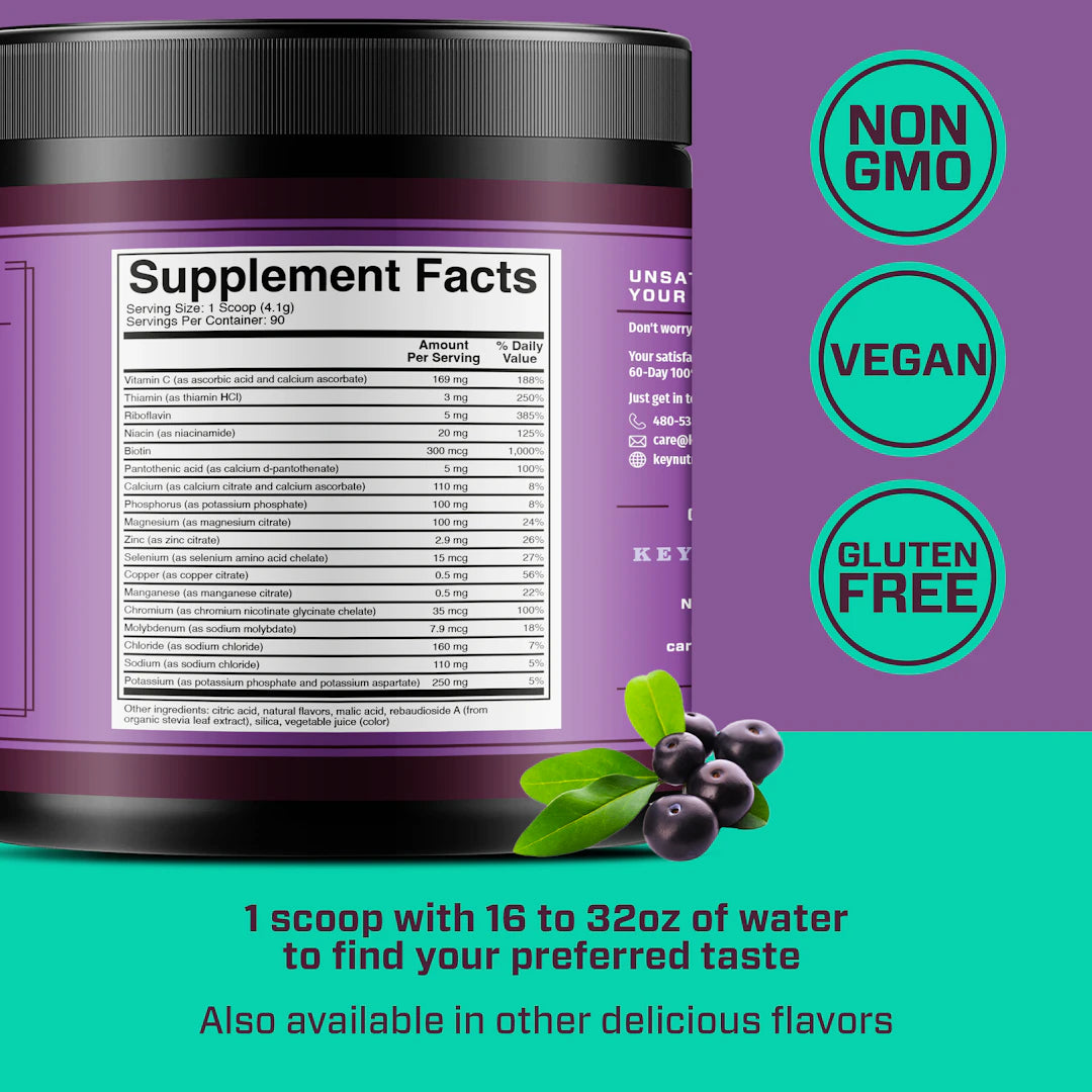 supplement facts Electrolyte recovery plus powder