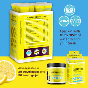 lemon travel pack Electrolyte recovery plus powder
