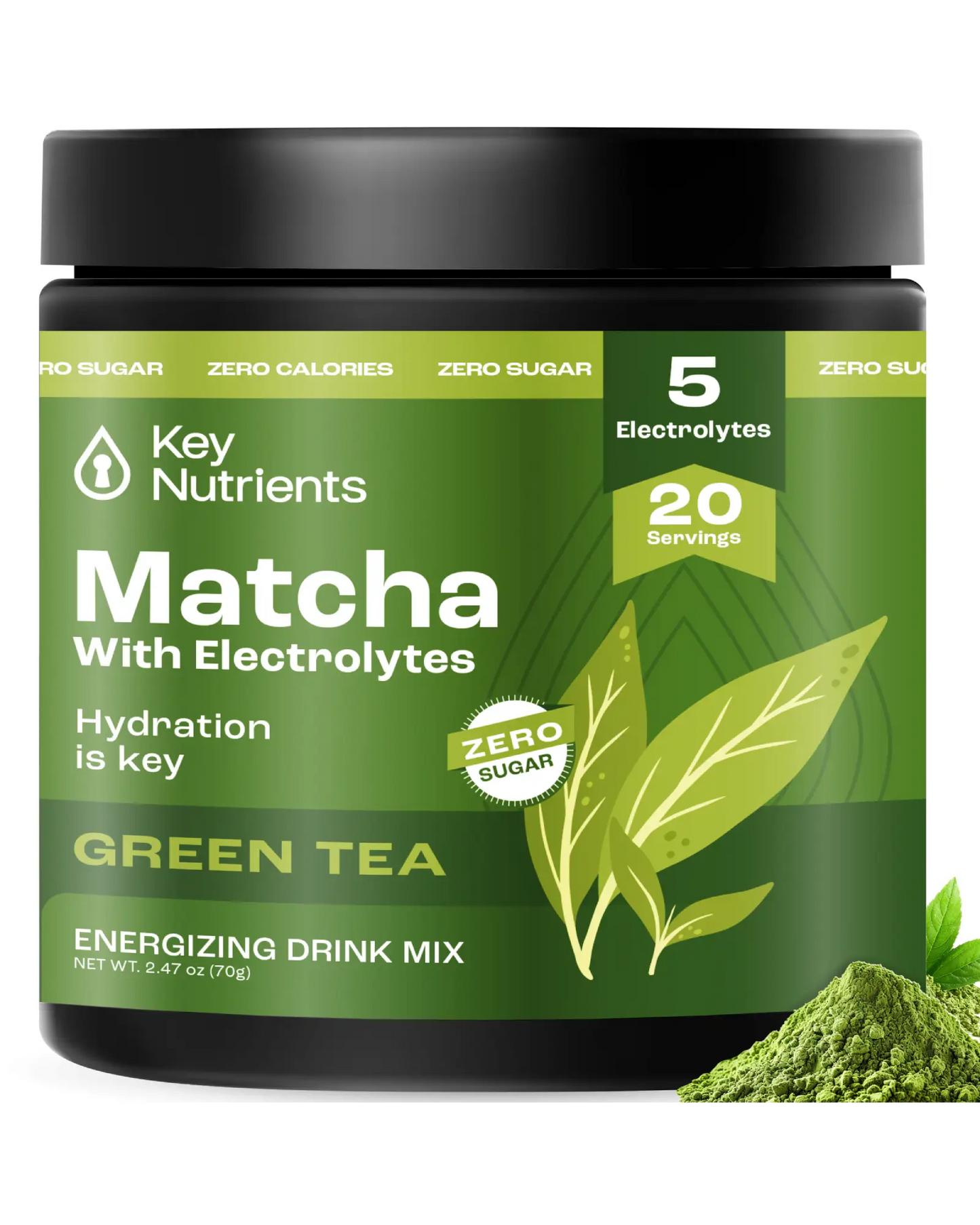 Matcha Powder with Electrolytes (Unflavored)