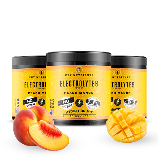 peach mango Electrolyte recovery plus powder jugs