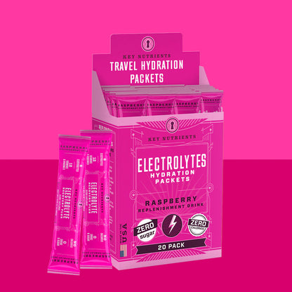 travel pack raspberry Electrolyte recovery plus powder