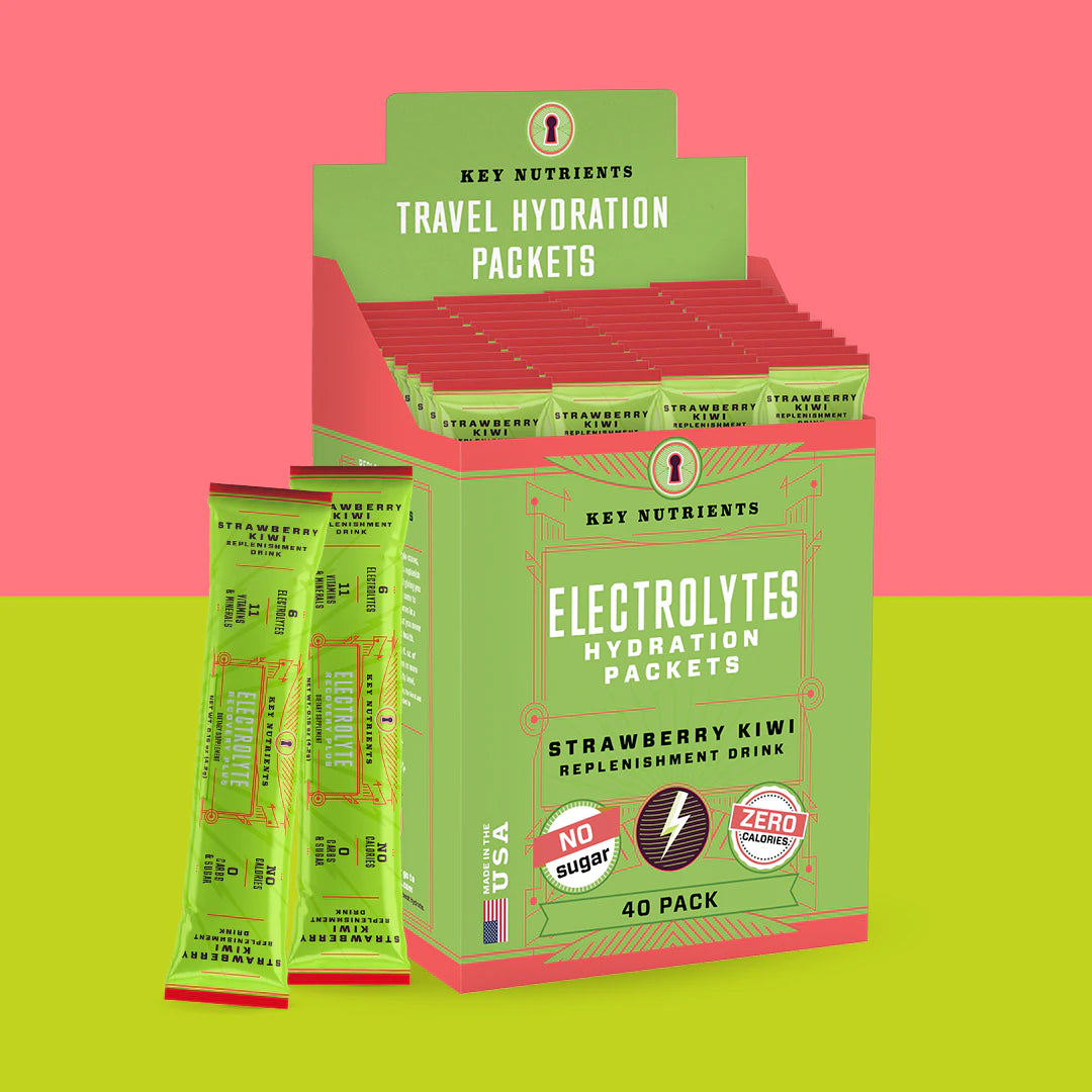 strawberry kiwi electrolyte recovery plus powder sachets