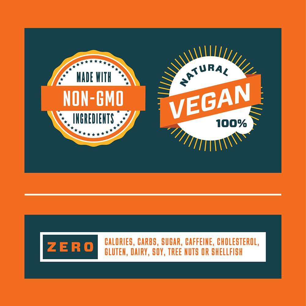 non-GMO, vegan, zero carbs, sugar-free logo