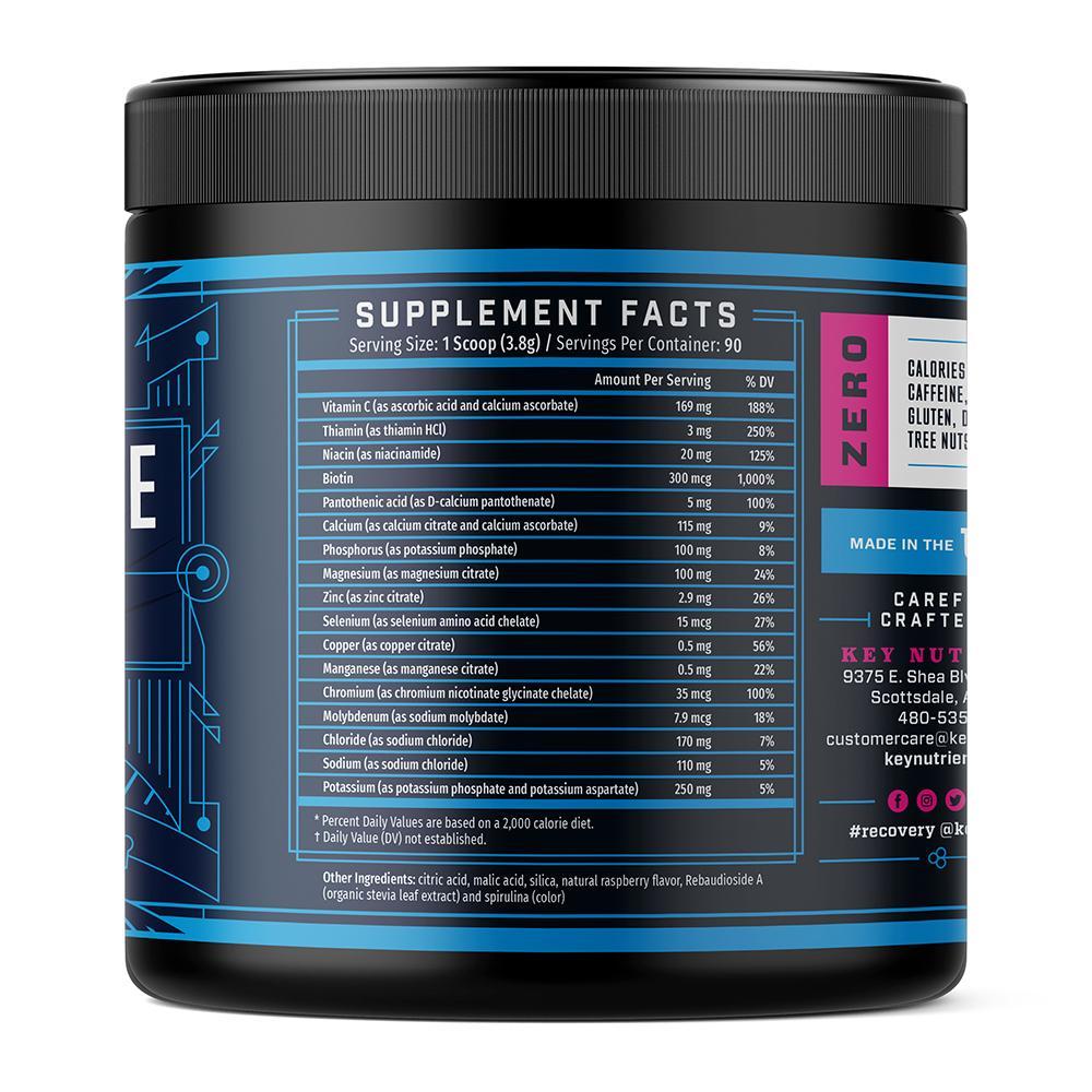 supplement facts of Electrolyte Recovery Plus Powder 