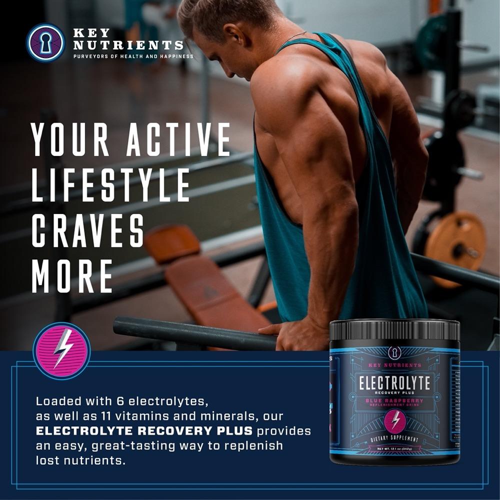 body building w/ Electrolyte Recovery Plus Powder