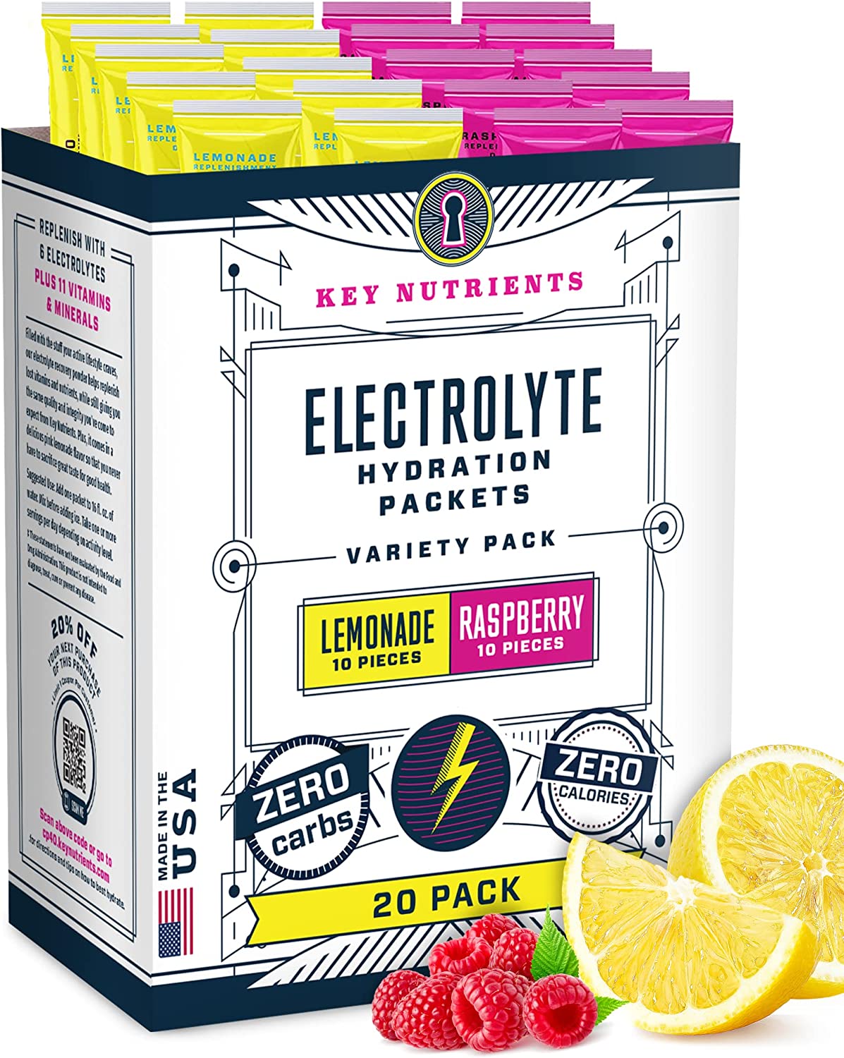 Multiflavor Electrolyte Recovery Plus Powder Travel Packets