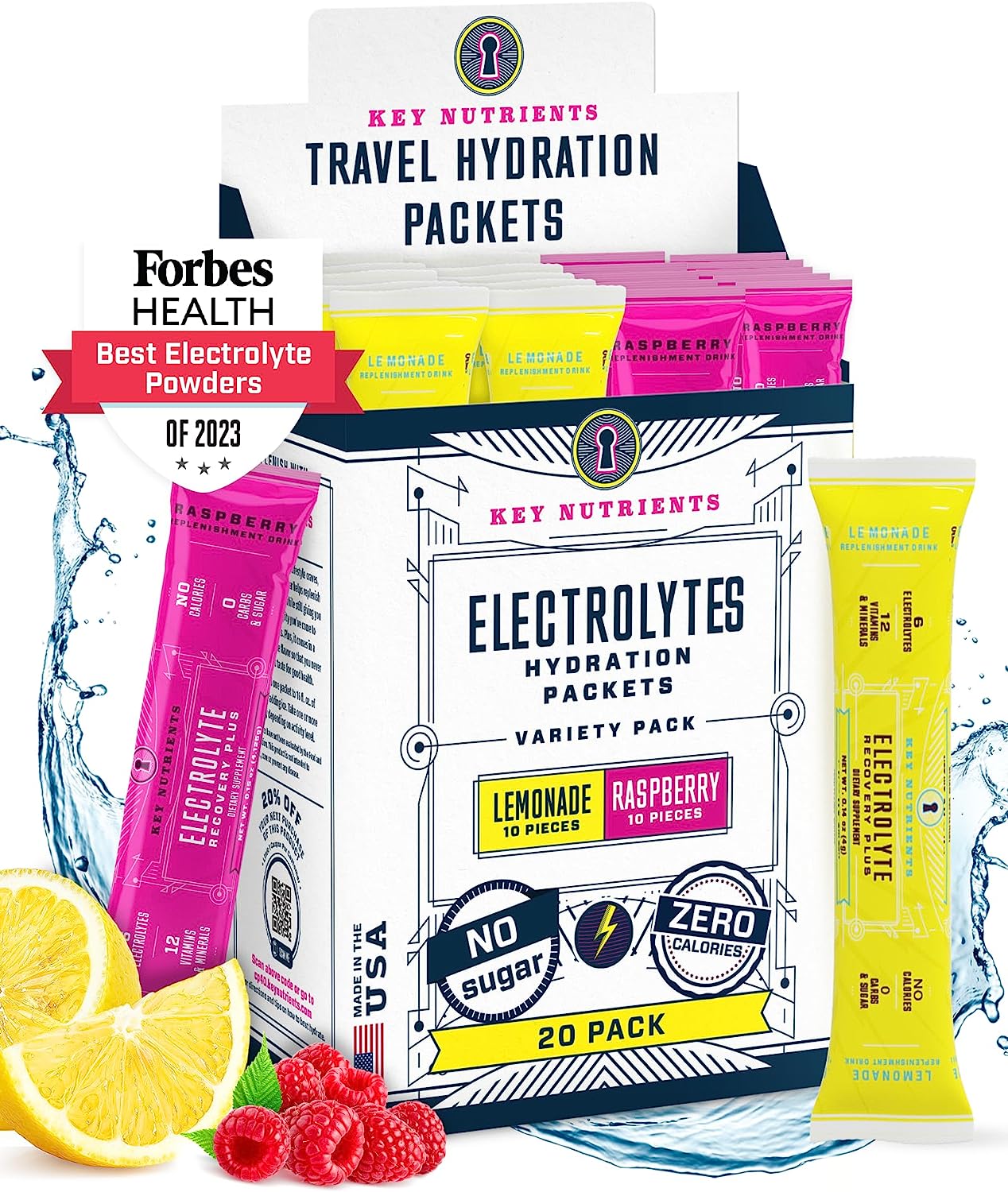travel hydration Multiflavor Electrolyte Recovery Plus Powder Travel Packets