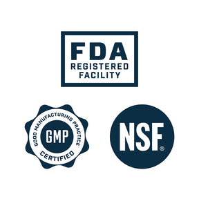 FDA, GMP, NSF logo