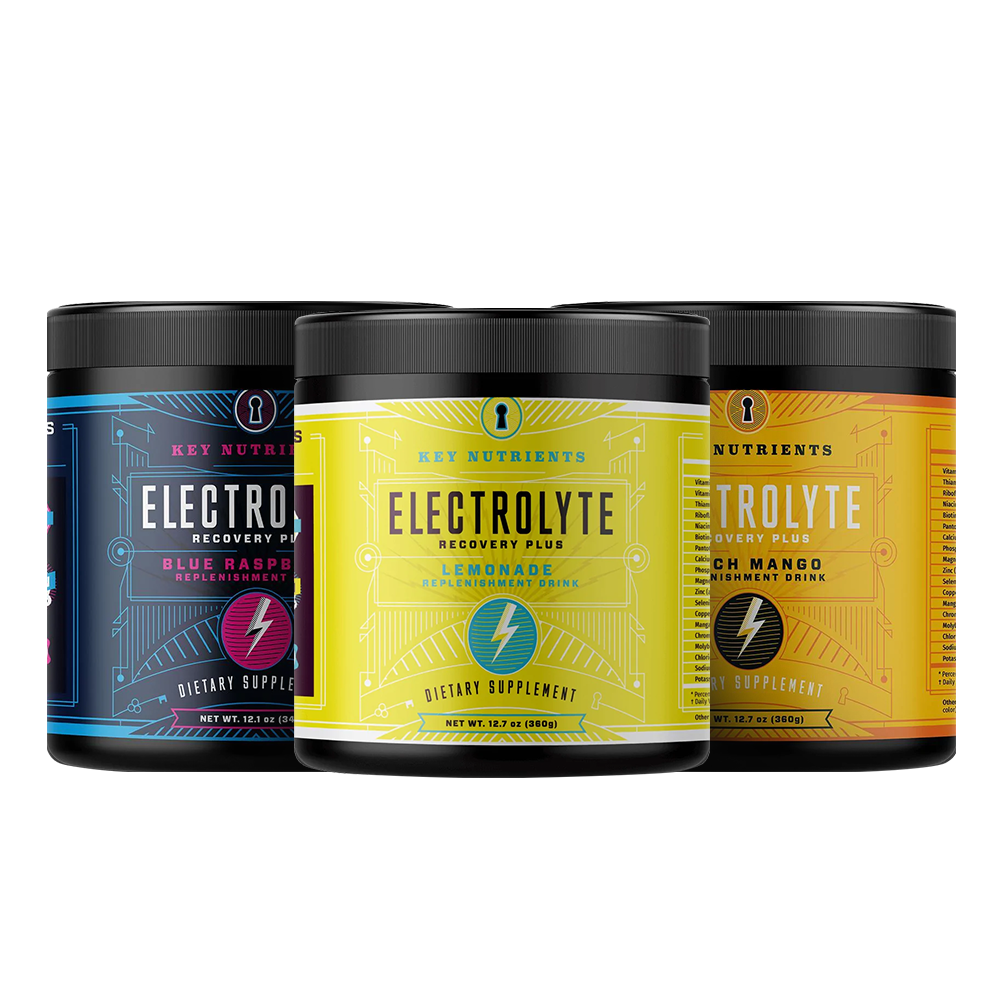 3 tubs of Electrolyte Recovery Plus Powder