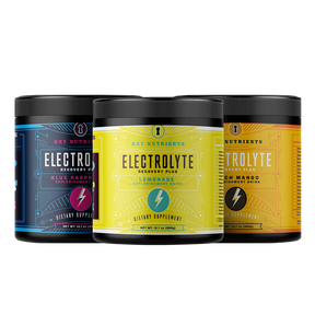 3 tubs of Electrolyte Recovery Plus Powder