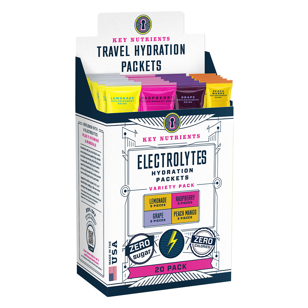 Multiflavor Electrolyte Recovery Plus Powder Travel Packets
